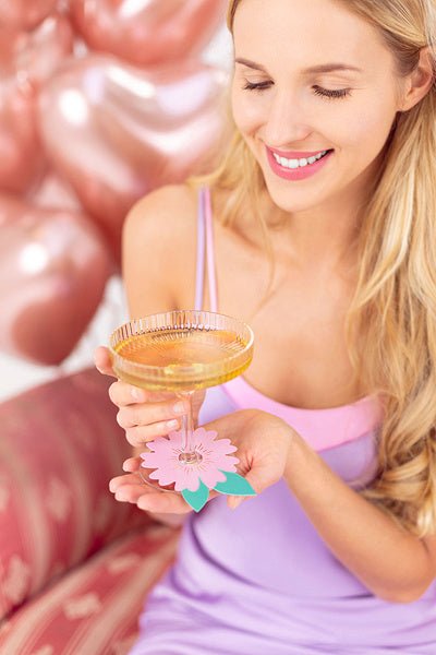 Glasdecoratie Bloemen 10cm 10st van Partydeco koop je bij Partywinkel