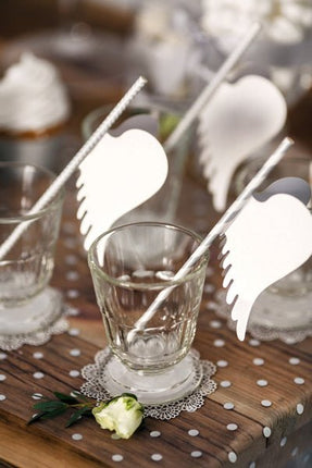 Glasdecoratie Vleugel 12,3cm 10st van Partydeco koop je bij Partywinkel