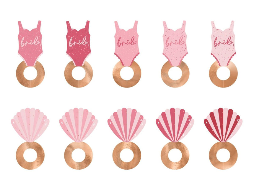 Glasmarkers Bride 10st van Partydeco koop je bij Partywinkel