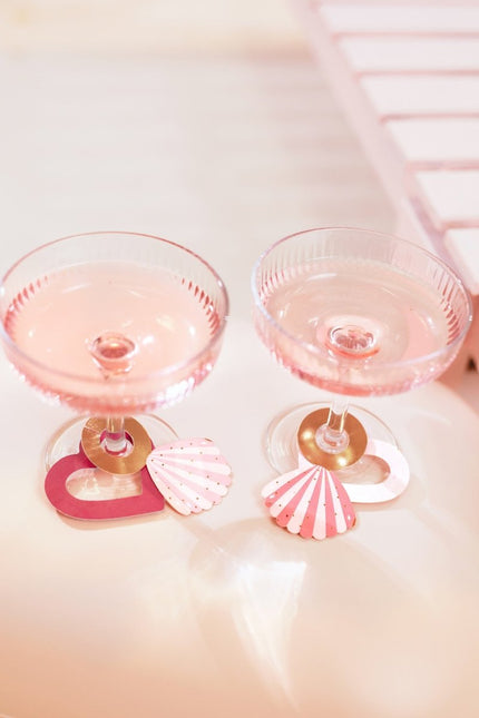 Glasmarkers Hartjes 10st van Partydeco koop je bij Partywinkel