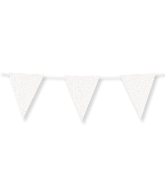 Weiße Girlande Glitter 6m
