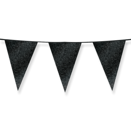 Glitzerfahnen 20 x 30cm - Schwarz