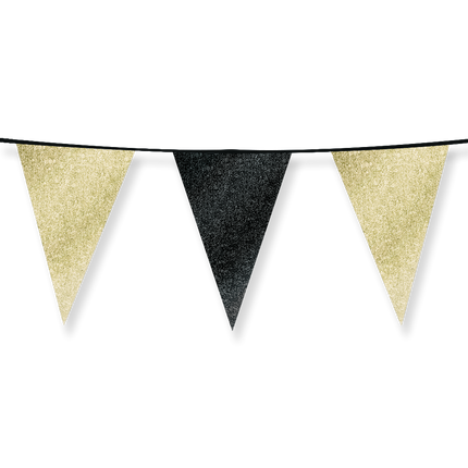 Schwarz Gold Girlande 6m