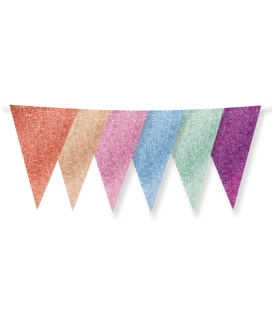 Glitzerfahnen 20 x 30cm - Mehrfarbig