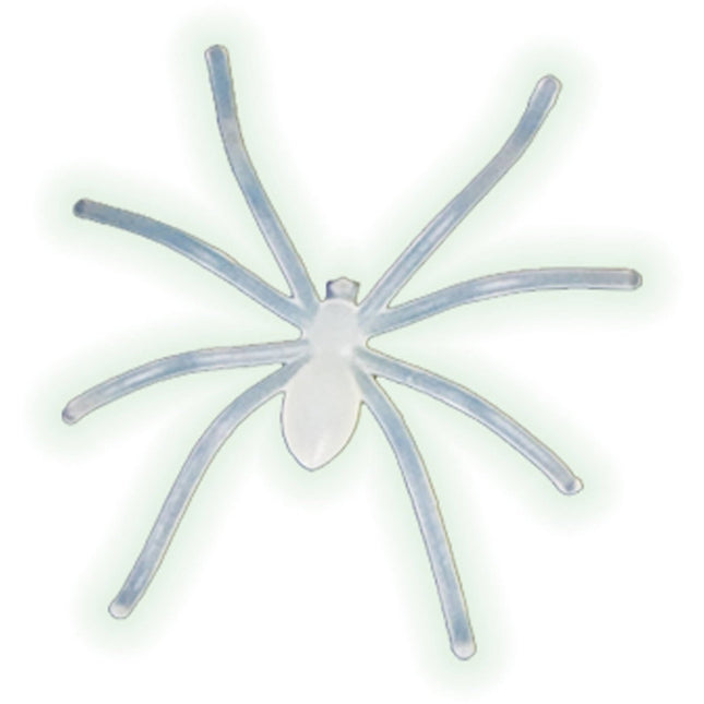 Glow In The Dark Spinnen 5cm 50st - Partywinkel - 8714572236157
