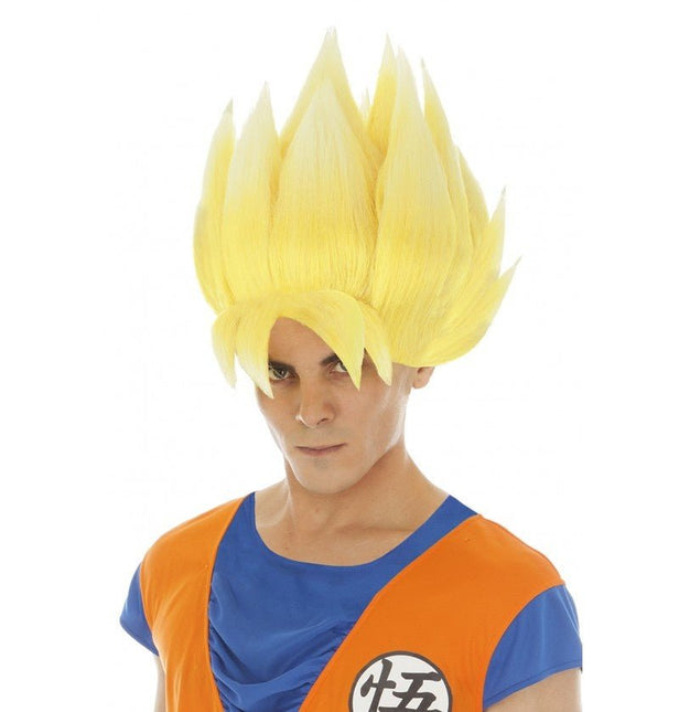 Goku Saiyan Pruik Geel Dragon Ball Z van CHAKS koop je bij Partywinkel