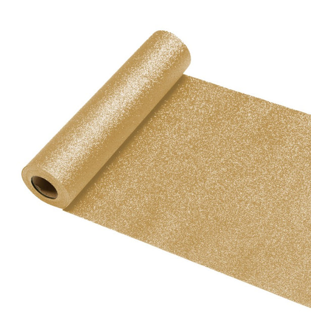 Gold Tischläufer Glitter 30Cm 5m