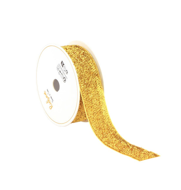 GOLDENES GLITZERBAND 25 MM X 3 M