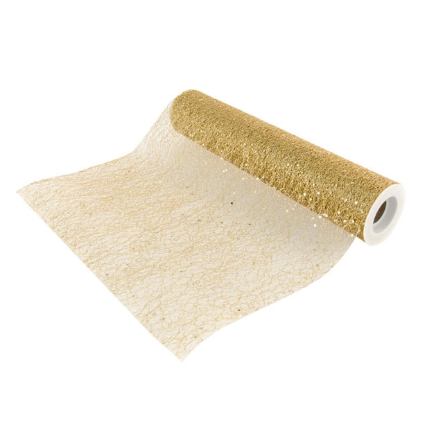 Gold Tischläufer Glitter 5m