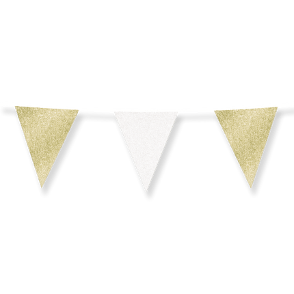 Goud Witte Slinger Glitter 6m van Paper Dreams koop je bij Partywinkel
