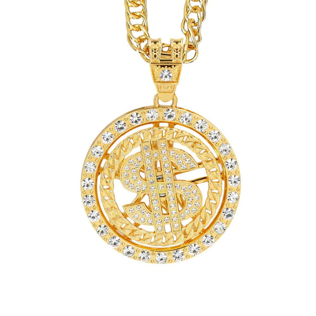 Goud Zilveren Ketting Dollar van Boland koop je bij Partywinkel