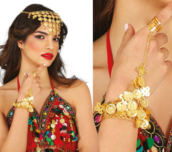 Gouden Armband Munten - Partywinkel - 8434077162279