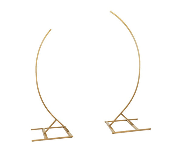 Gold Backdrop Frame Half Arch 2pcs