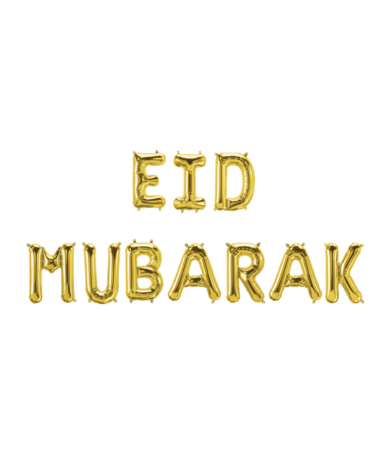 Gouden Ballonnen Set Eid Mubarak 1,9m van Paper Dreams koop je bij Partywinkel