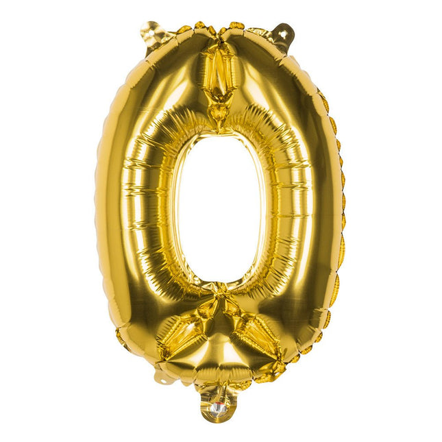 Gouden Cijfer Ballon 0 Jaar 36cm van Boland koop je bij Partywinkel