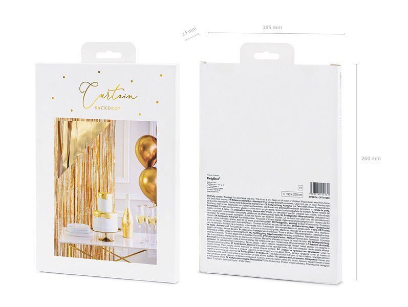 Gouden Deurgordijn 2,5m van Partydeco koop je bij Partywinkel