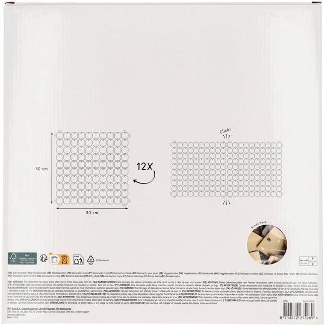 Gouden Deurgordijn 30cm 12st van Folat koop je bij Partywinkel