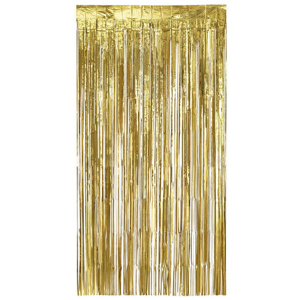 Gouden Deurgordijn Metallic 2m van Boland koop je bij Partywinkel