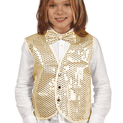 Gouden Gilet Pailletten Kind van Fiestas Guirca koop je bij Partywinkel