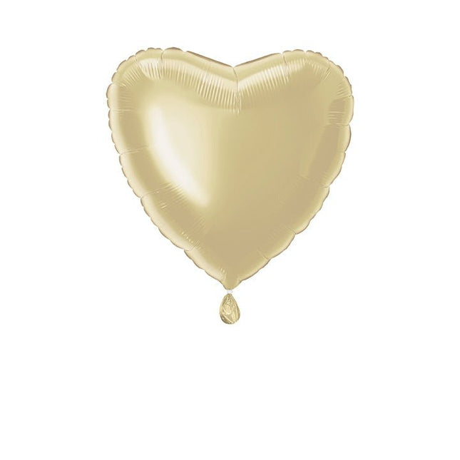 Gouden Helium Ballon Hart Leeg 45cm van Unique koop je bij Partywinkel