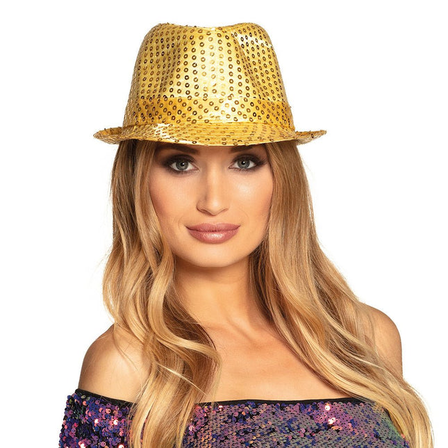Gouden Hoed Glitter - Partywinkel - 8712026012913