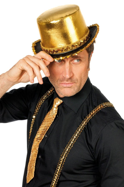 Gouden Hoed Met Band van Wilbers & Wilbers koop je bij Partywinkel