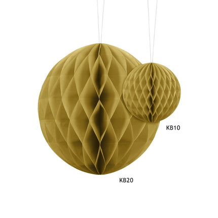 Gouden Honeycomb 10cm van Partydeco koop je bij Partywinkel