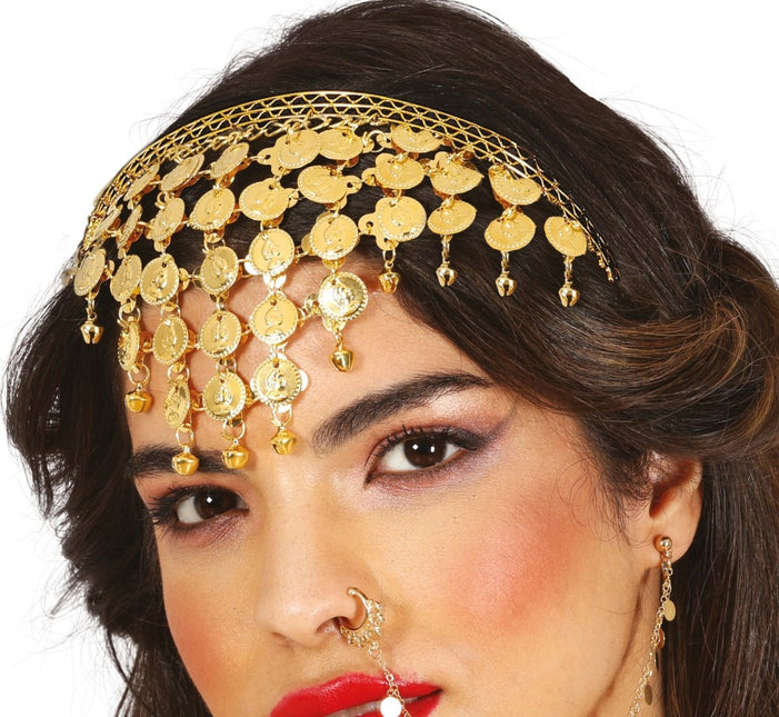 Gouden Hoofdband Munt - Partywinkel - 8434077134627