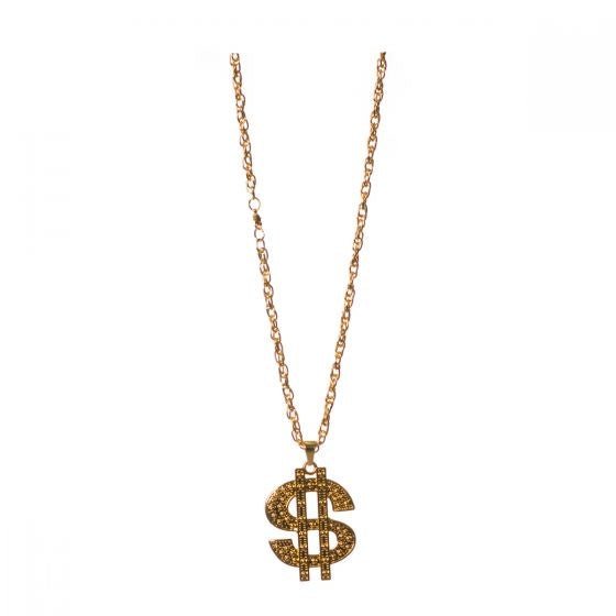 Gouden Ketting Dollar van Partychimp koop je bij Partywinkel