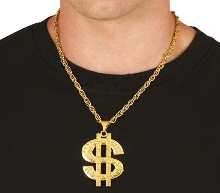 Gouden Ketting Dollar - Partywinkel - 8434077167960