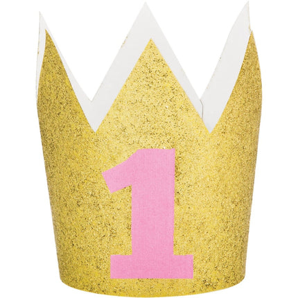 Gouden Kroon 1 Jaar 10cm van Creative Converting koop je bij Partywinkel