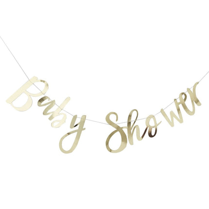 Gouden Letterslinger Baby Shower 1,5m van Ginger Ray koop je bij Partywinkel