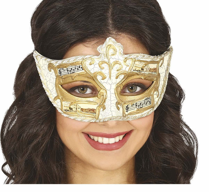 Gouden Masker Venitiaans van Fiestas Guirca koop je bij Partywinkel