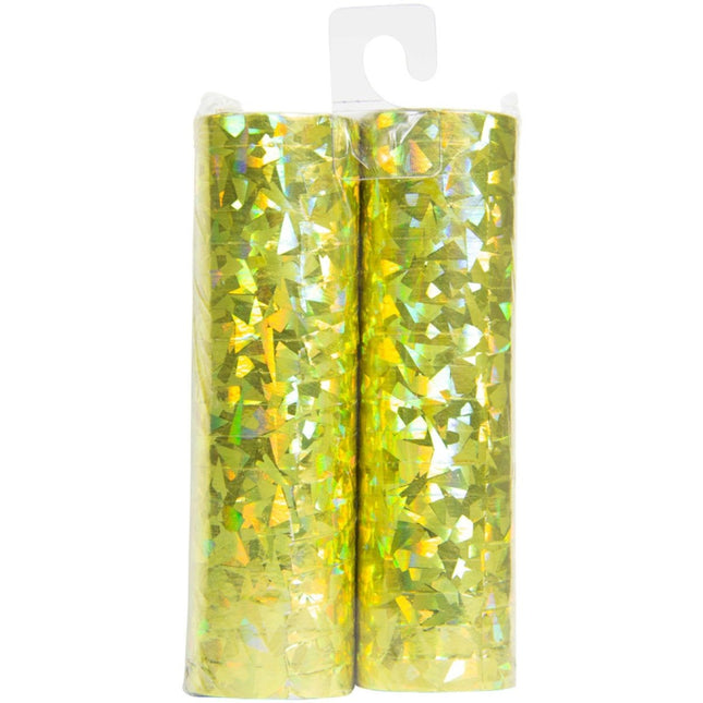 Gouden Serpentines Holografisch 4m 18 ringen 2st van Folat koop je bij Partywinkel