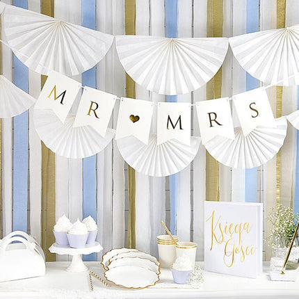 Gouden Slingers Crepe Rol 5cm 10m 4st van Partydeco koop je bij Partywinkel