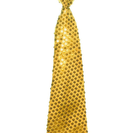 Gouden Stropdas Pailletten van Wilbers & Wilbers koop je bij Partywinkel