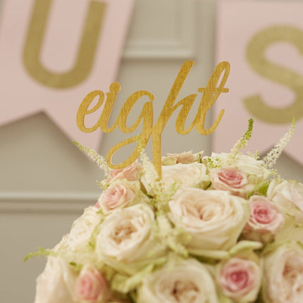 Gouden Tafelnummers 19cm 12st van Ginger Ray koop je bij Partywinkel