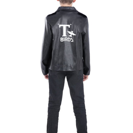 Grease Jas Zwart Jongen T - Bird van Smiffys koop je bij Partywinkel