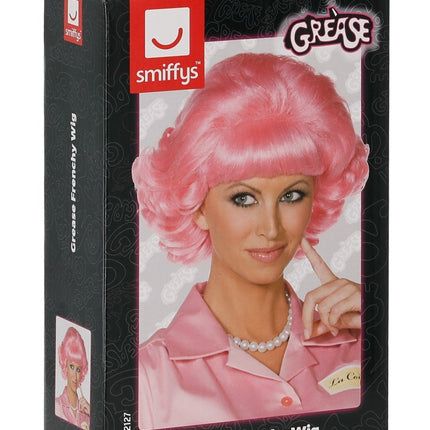 Grease Pruik Roze Frenchy van Smiffys koop je bij Partywinkel