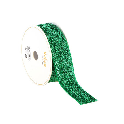GRÜNES GLITZERBAND 25 MM X 3 M