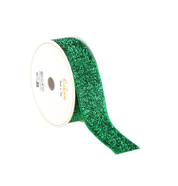 GRÜNES GLITZERBAND 25 MM X 3 M