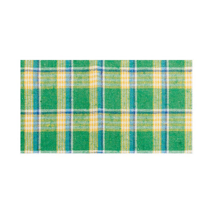 GRÜNES MADRAS LEINEN TISCHBAND 10 CM X 5 M