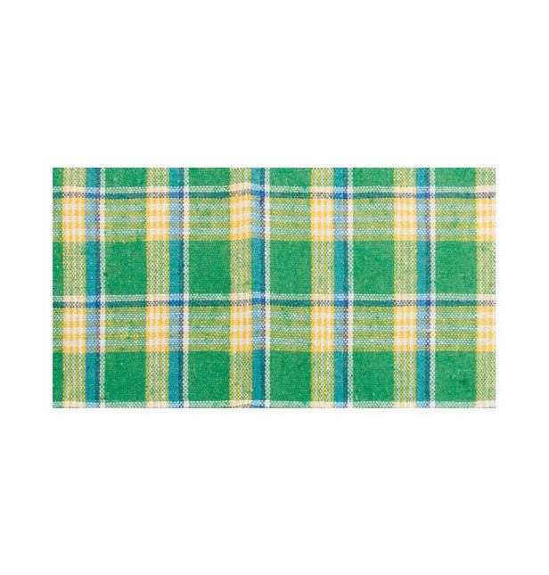 GRÜNES MADRAS LEINEN TISCHBAND 10 CM X 5 M