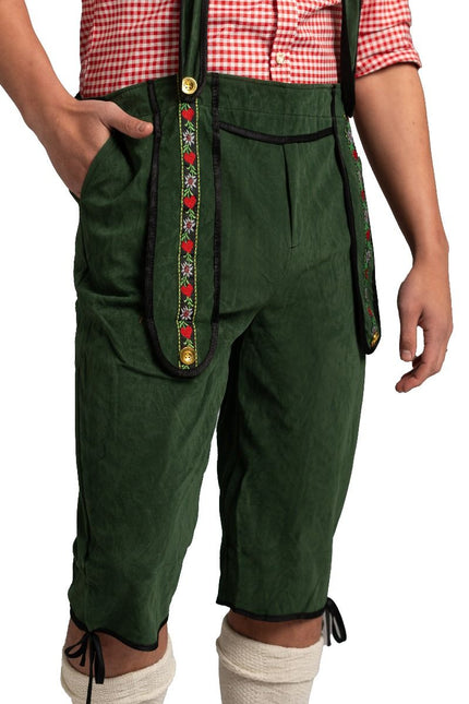 Lederhose Grün Lang mit Bluse