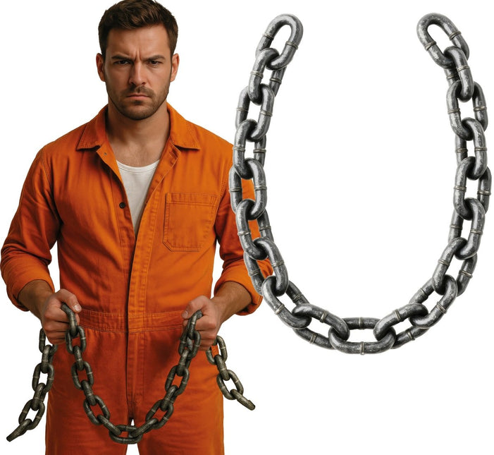 Grijze Ketting 1,5m van Fiestas Guirca koop je bij Partywinkel