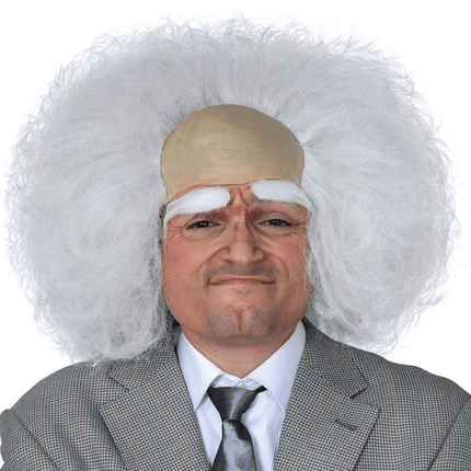 Grijze Pruik Half Kaal van Fiestas Guirca koop je bij Partywinkel