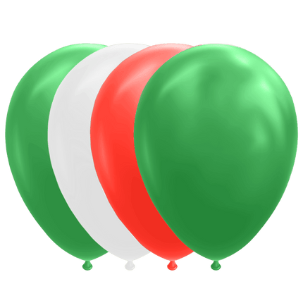 Groen Wit Rode Ballonnen 30cm 10st van WeFiesta koop je bij Partywinkel