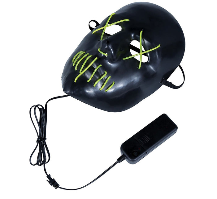 Groen Zwarte Halloween Masker Met Licht van Fiestas Guirca koop je bij Partywinkel