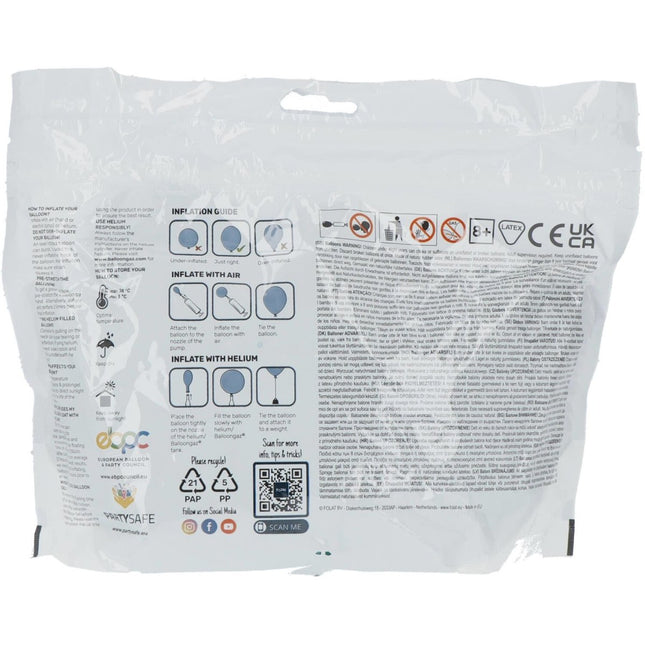 Groene Ballonnen Metallic Regal Green 33cm 50st van Folat koop je bij Partywinkel