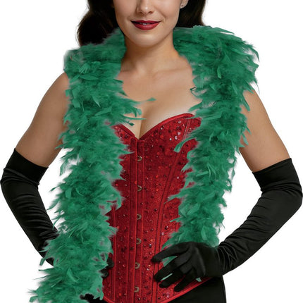 Groene Boa Veren 80gr van Fiestas Guirca koop je bij Partywinkel